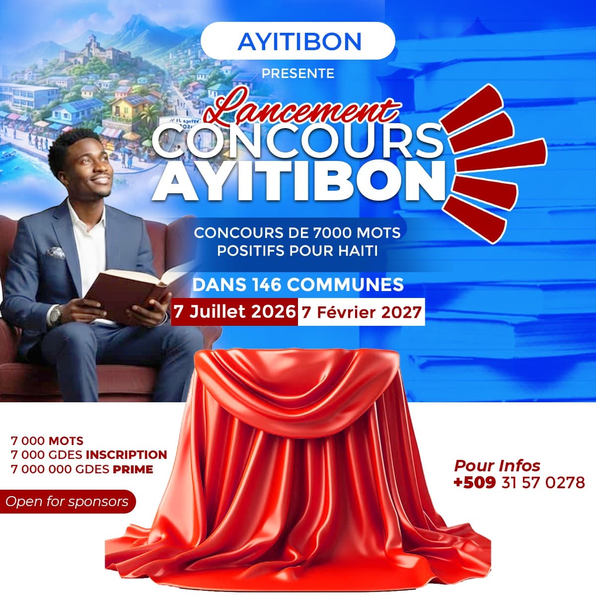 Afich lansman Konkou Ayiti Bon